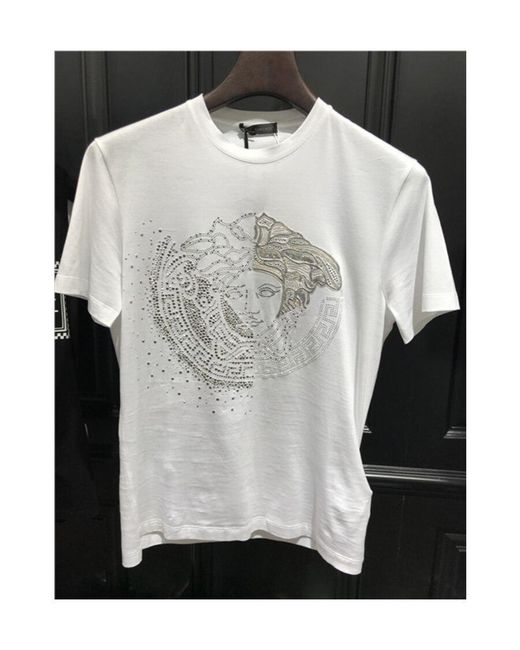 Versace White Logo T-Shirt for men