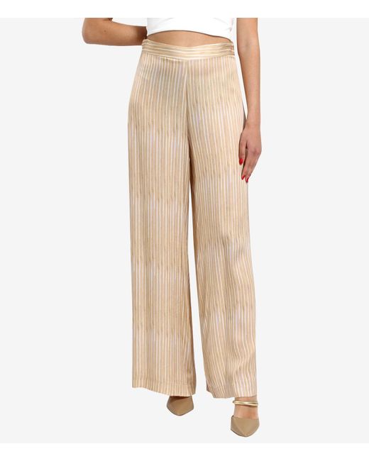 Ottod'Ame Natural Wide-Leg Casual Pants