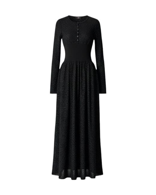 Alaïa Black Round Neck Dress
