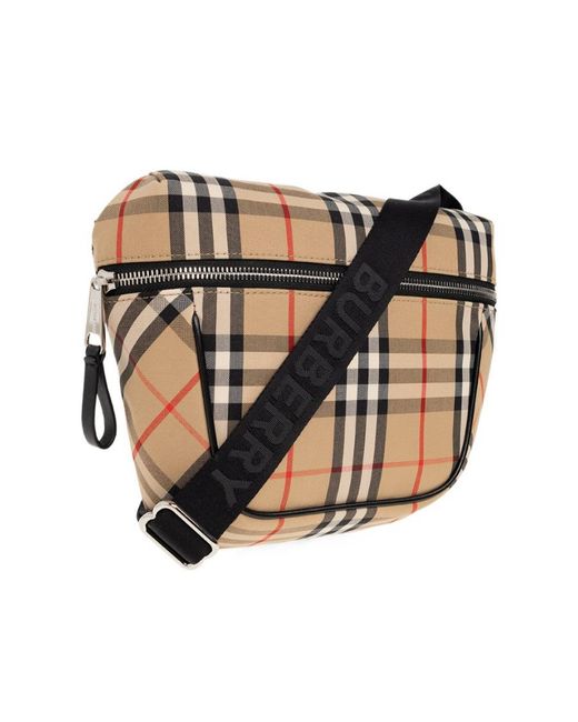 Burberry Black Archie Vintage Check Shoulder Bag for men
