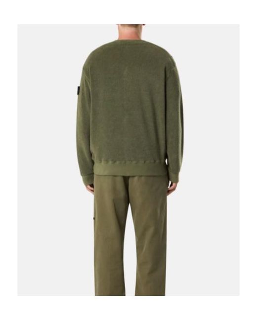 Stone Island Green Patch Pocket Cardigan for men