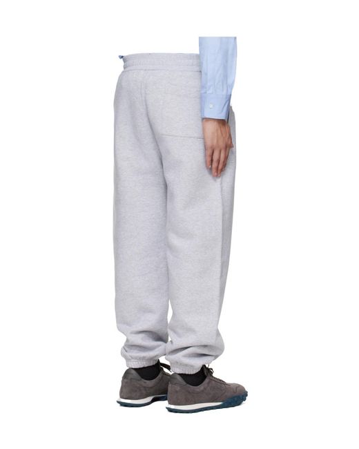 Jil Sander Blue Logo-Embroidered Drawstring Trousers for men