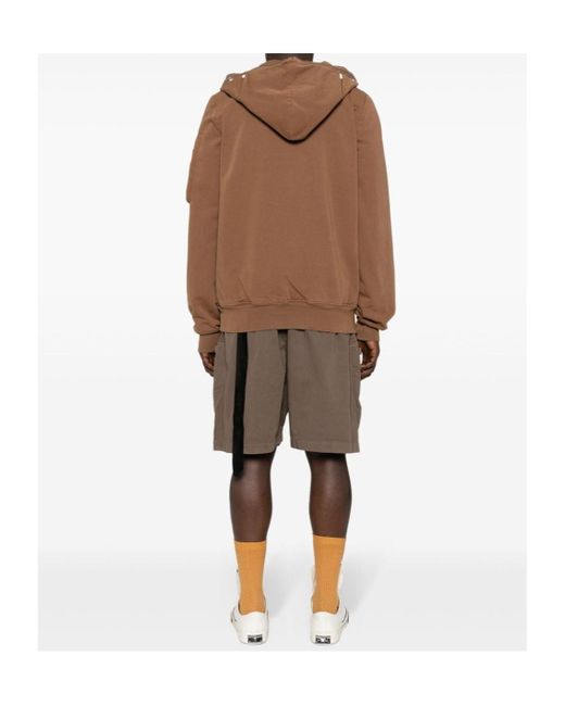 Rick Owens Brown Gimp Hooded Jacket for men