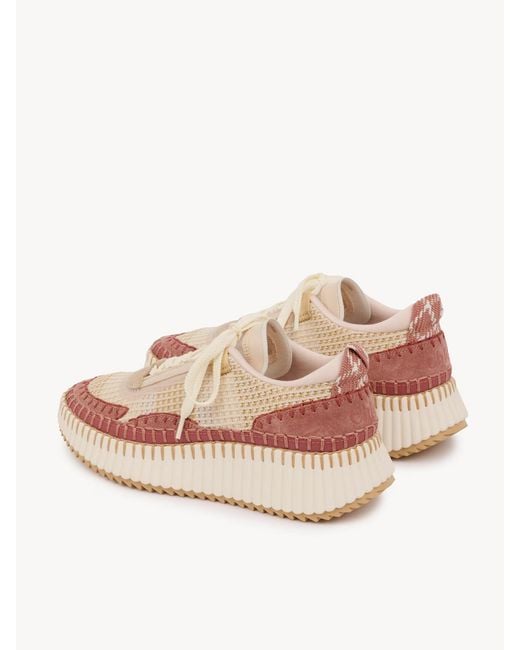 Chloé Pink Chloé Nama Sneakers
