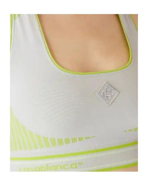 Casablanca Green Seamless Ribbed Performance Bra