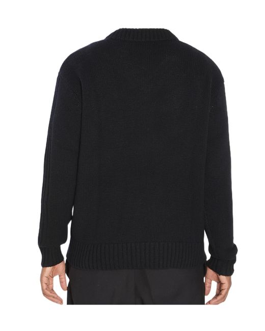 Lisa Yang Black V-Neck Ribbed Knitwear for men