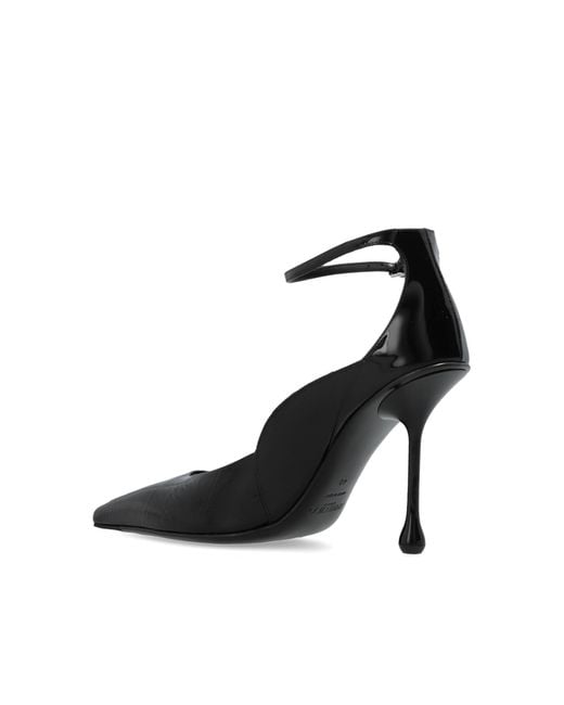 Jimmy Choo Black Quinci Patent-Finish Pumps