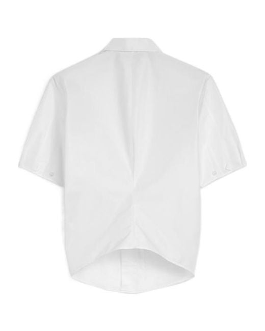 Jil Sander White Technical Faille Shirt