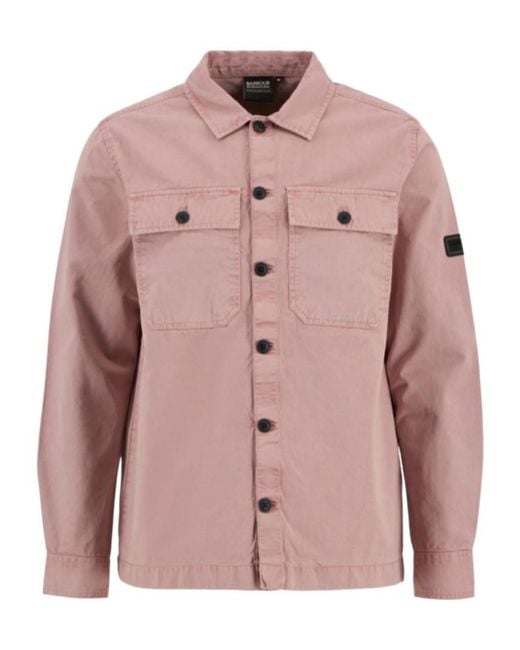 Barbour Pink Arlo Overshirt for men