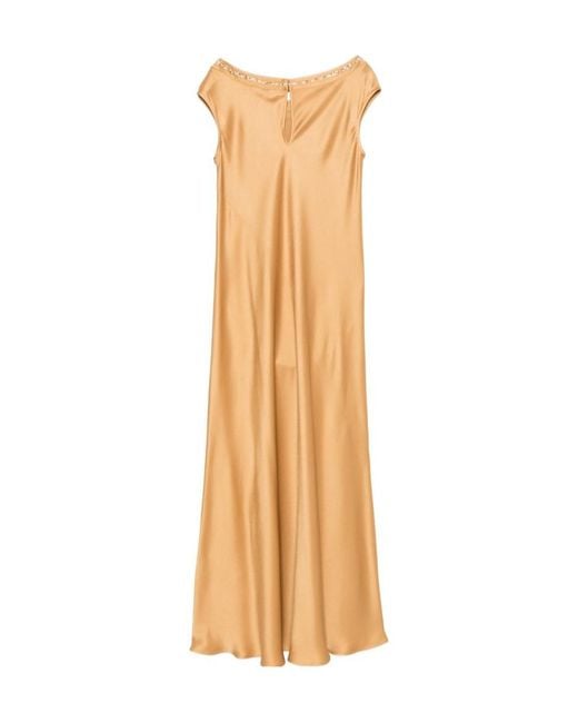 Antonelli Metallic Round Neck Dress