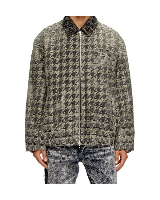 DIESEL Gray D-Elmo-Fsh Jacket for men