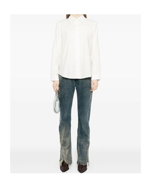 Reformation White Alfie Shirt