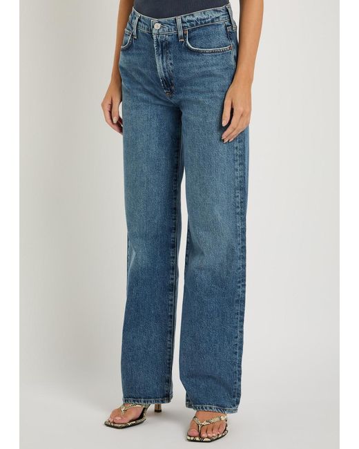 Agolde Blue Harper Straight-Leg Jeans
