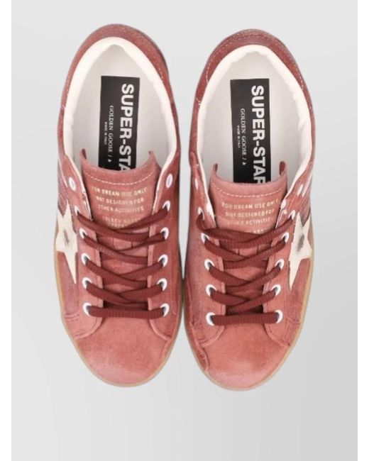 Golden Goose Deluxe Brand Pink Superstar Lace-Up Sneakers