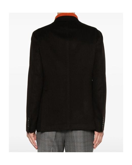 Tagliatore Black Double-Breasted Suit Jacket for men