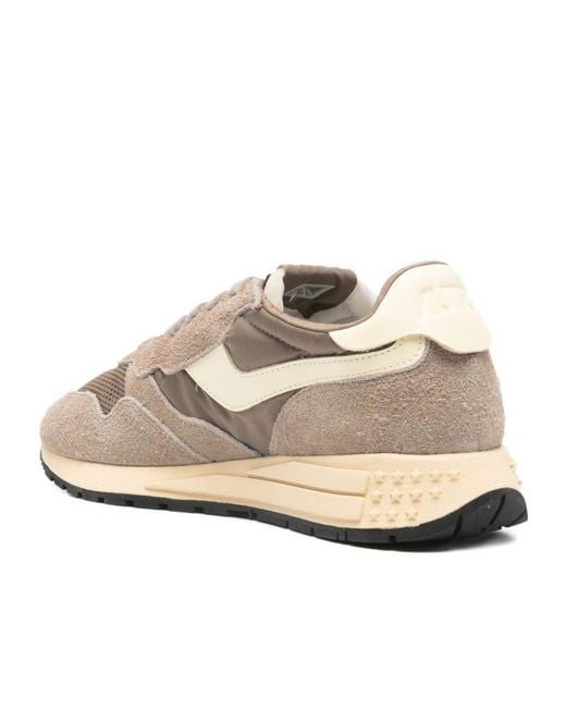 Autry Natural Reelwind Suede Panelled Sneakers for men