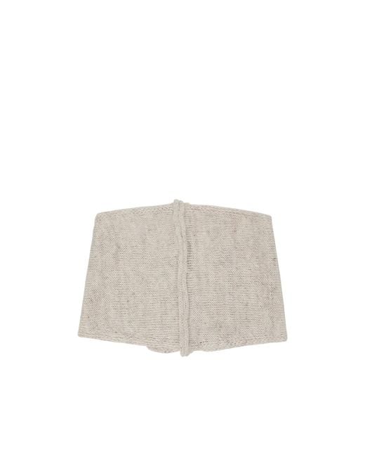 Our Legacy White Diamond-Shaped Knitted Mini Scarf for men