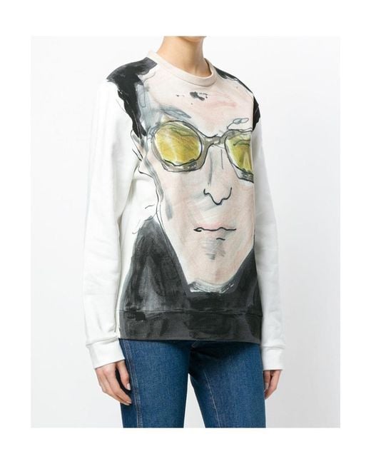 Moncler Gray Large Area Printed Sweater