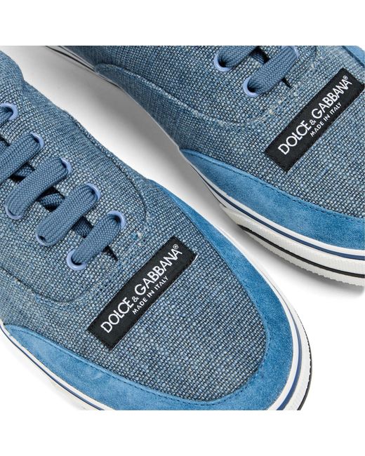 Dolce & Gabbana Blue Canvas Trainers for men