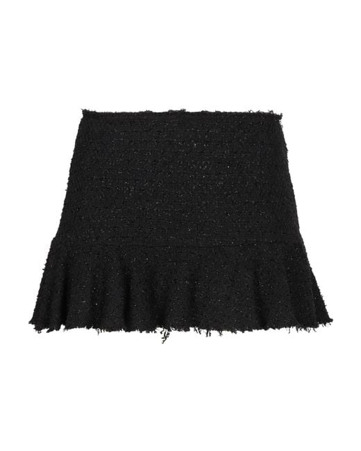 Blumarine Black Lurex Mini Skirt