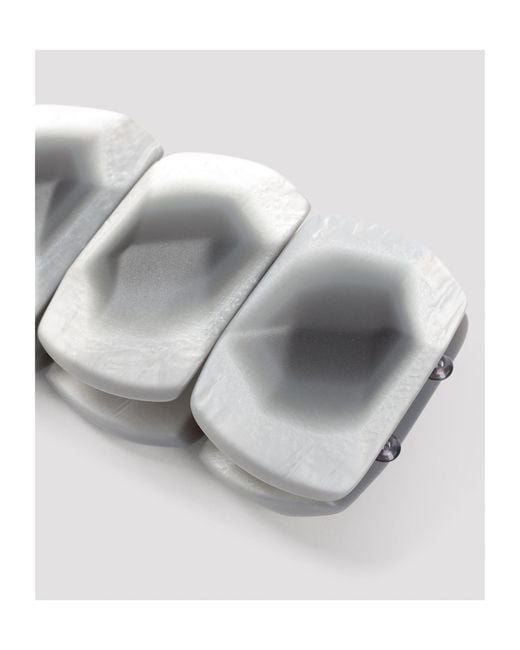 Giorgio Armani Gray Faceted Stretch Bracelet