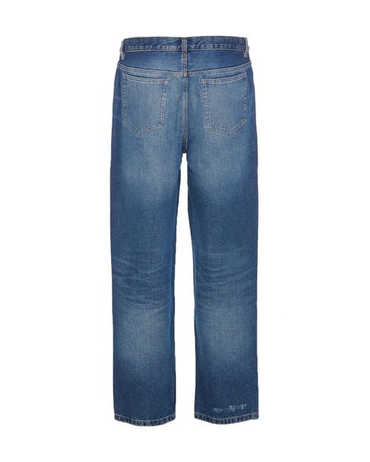 A.P.C. Blue Straight Leg Jeans for men