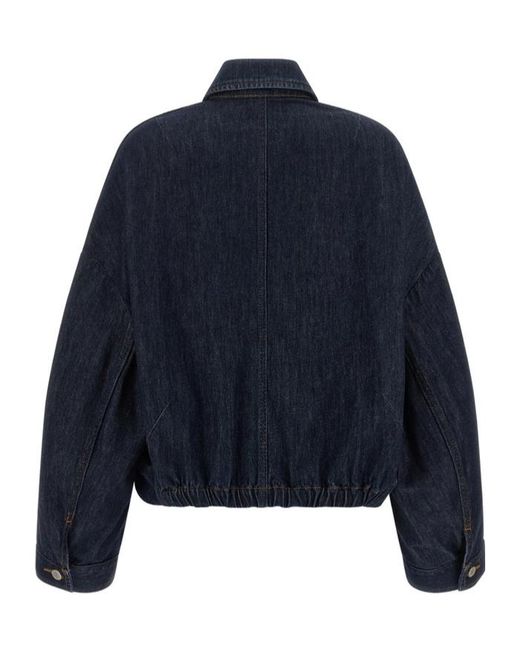 Dries Van Noten Blue Long-Sleeve Denim Jacket