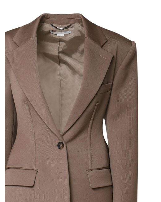 Stella McCartney Brown Classic Single-Breasted Blazer