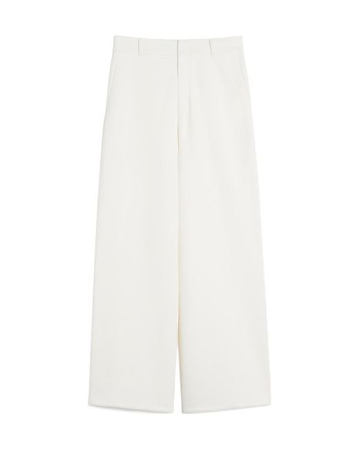 Max Mara White Merlot Wide Leg Trousers