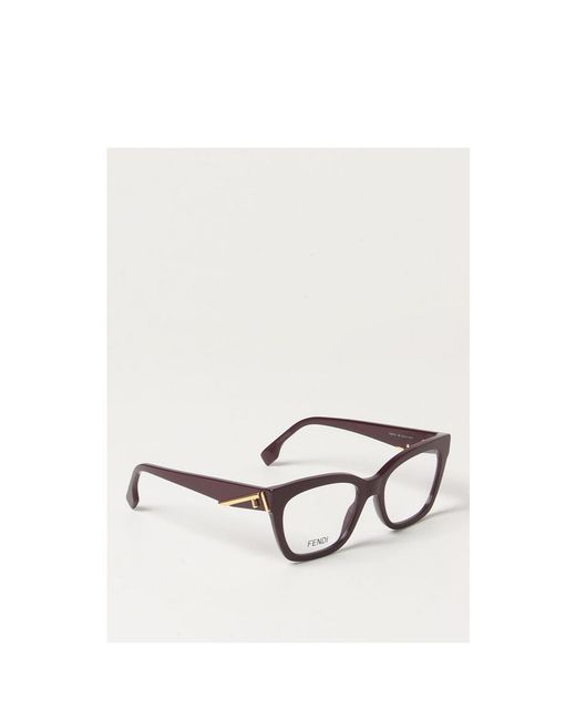 Fendi White Eyewear Cat-Eye Frame Glasses