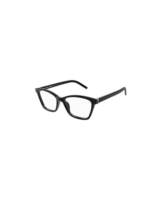 Saint Laurent White Eyewear Square Frame Glasses