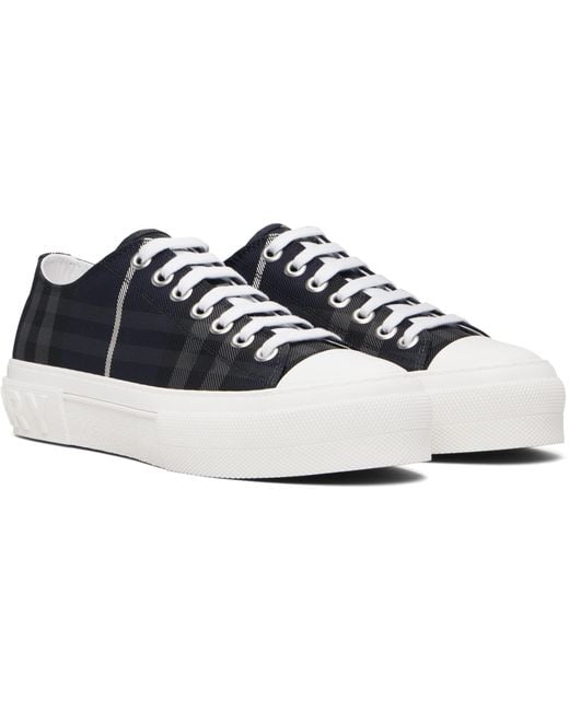 Burberry Black Check Sneakers for men