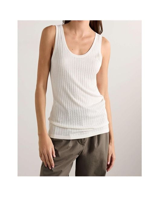 The Row White Crew Neck Vest