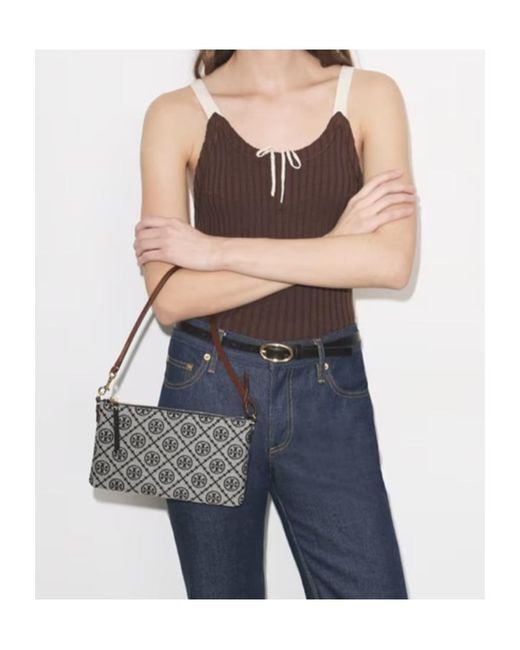 Tory Burch White T Monogram Mini Bag