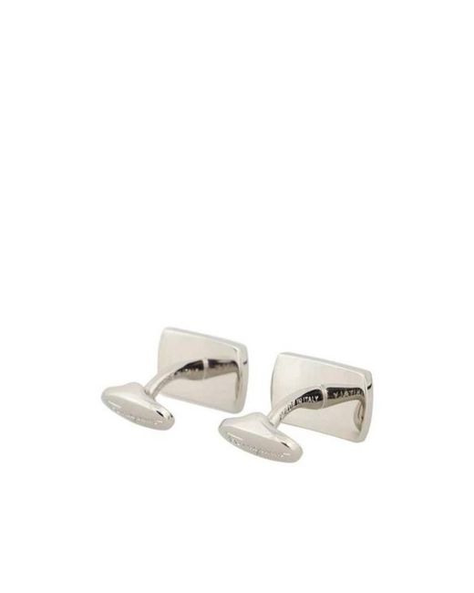 Ferragamo White Geometric Cufflinks for men
