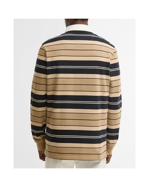 Barbour Multicolor Stripe Long-Sleeve Rugby Shirt for men