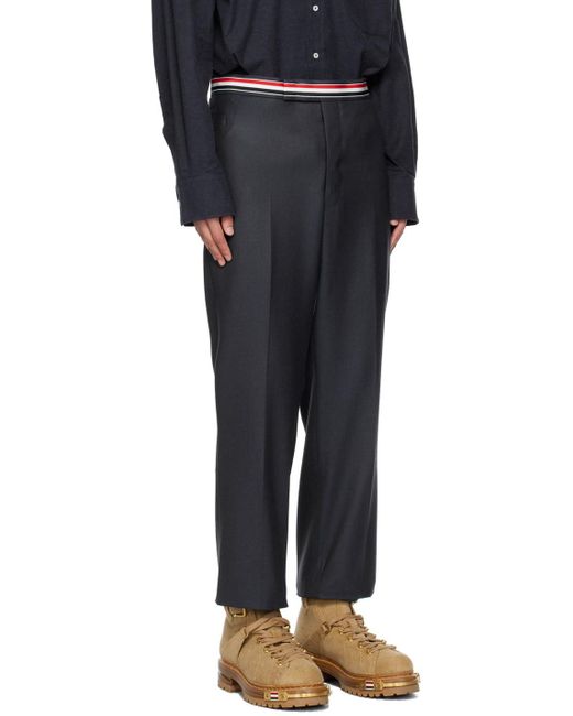 Thom Browne Blue Rwb Stright-Leg Pants for men