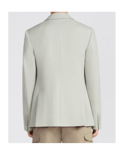 Dior Gray Homme Single-Breasted Long-Sleeved Blazer for men