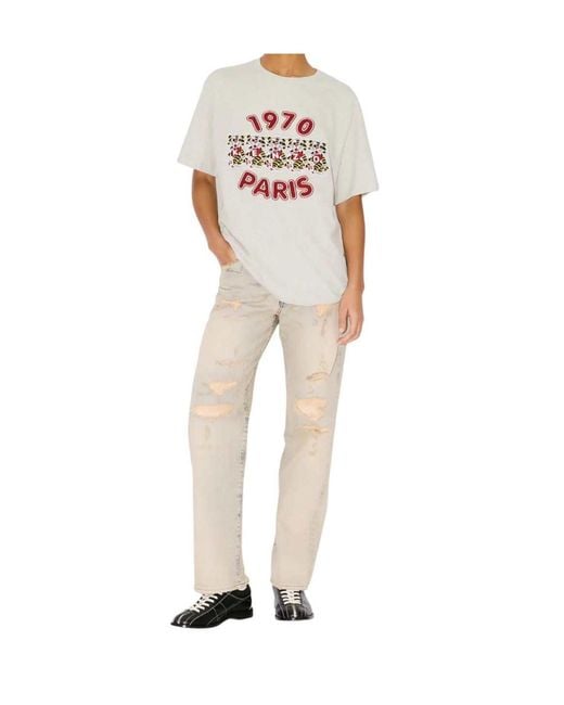 KENZO White Wild Tiger' Embroidered Loose T-Shirt