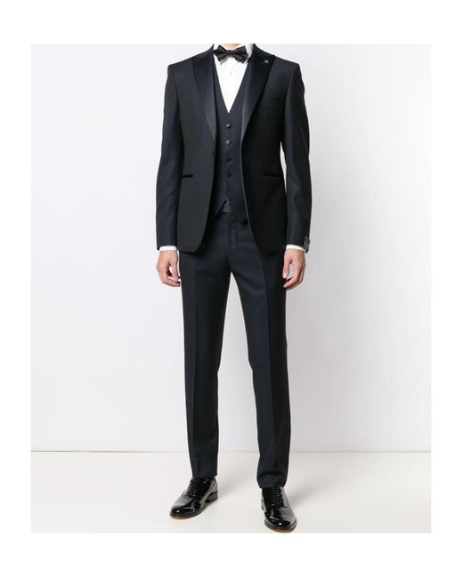 Tagliatore Blue Three-Piece Tuxedo for men