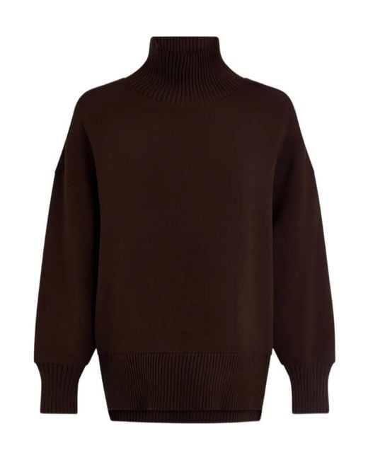 Varley Brown Barker High-Neck Sweater
