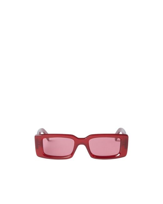 Off-White c/o Virgil Abloh Pink Logo Sunglasses for men