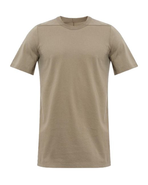 Rick Owens Gray Crew Neck Short-Sleeved T-Shirt for men