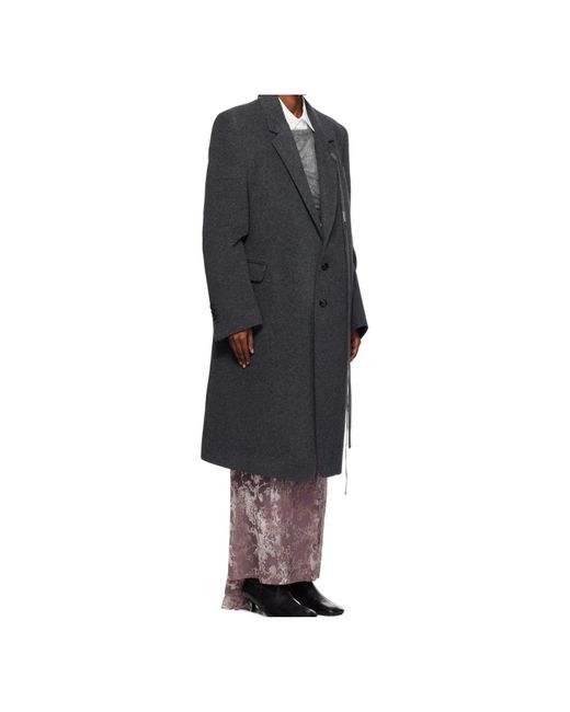 Ann Demeulemeester Blue Viv High Comfort Tailored Coat