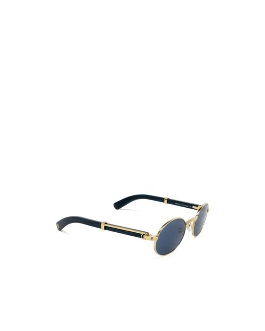 Cartier Blue Giverny Oval Frame Sunglasses for men