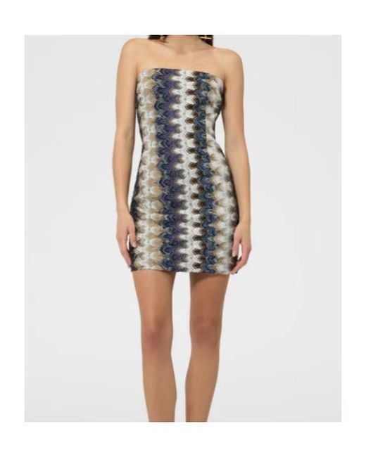 Missoni Black Sleeveless Patterned Knitted Dress