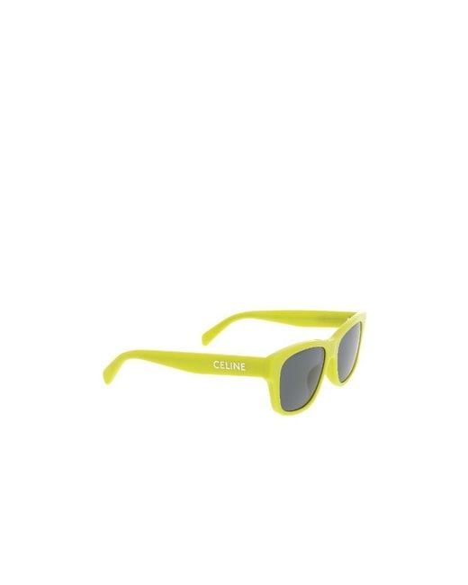 Céline Yellow Logo Sunglasses