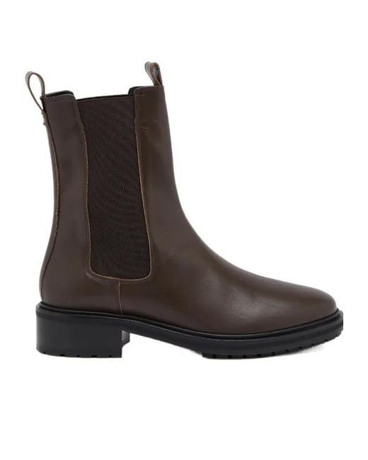 Aeyde Brown Pull-Tab Chelsea Boots