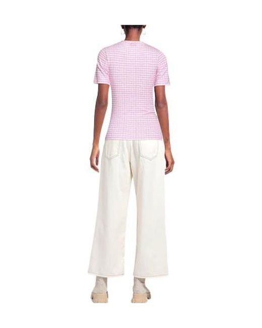 Jacquemus Pink Plaid Print T-Shirt