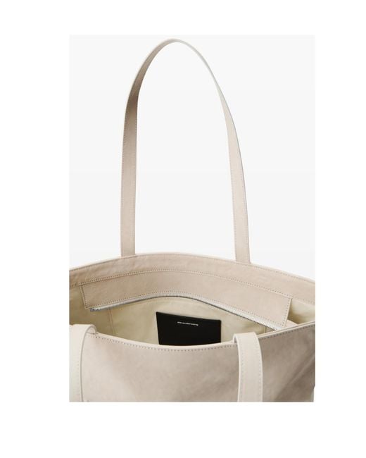 Alexander Wang White Logo-Embossed Medium Tote Bag